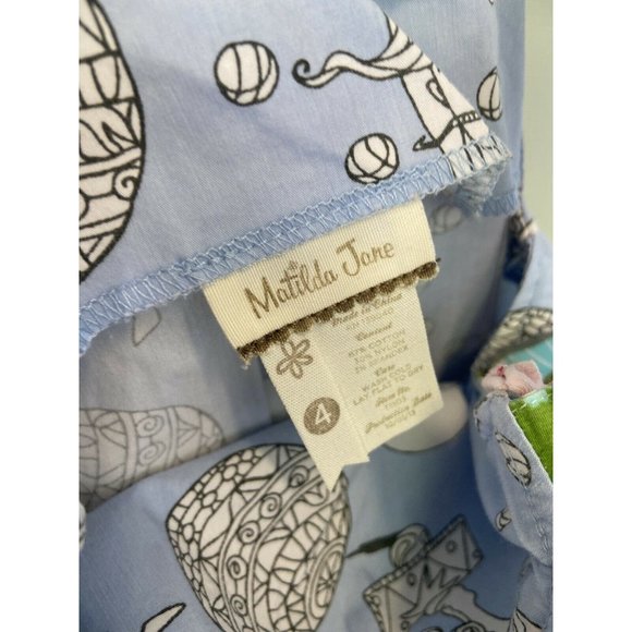 Matilda Jane Top Girls Size 4 Blue circus parade - Picture 4 of 6